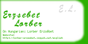 erzsebet lorber business card